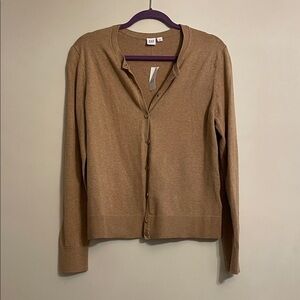 GAP 100% cotton Women's Brown Button-Up Cardigan